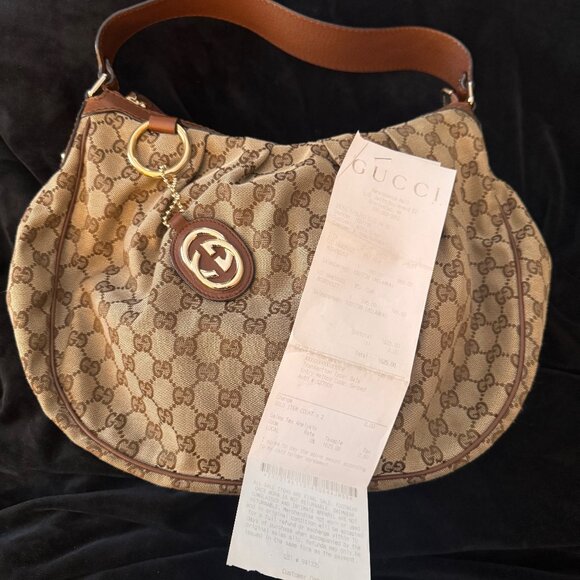 GUCCI Sukey Hobo Shoulder Bag in Brown - Picture 3 of 11